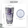 thumbnail image 4 of Taza térmica duradera de acero inoxidable 304 con temática del equipo de fútbol de los Ravens con tapa y pajita Taza térmica de acero inoxidable de 20 oz Taza para automóvil Adecuada para bebidas, 4 of 8