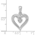 thumbnail image 2 of Real 14kt White Gold Heart Pendant Mounting; for Adults and Teens; for Women and Men, 2 of 2