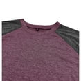 thumbnail image 5 of Iugvhana Men's Color Blocking Round Neck Shirt Outdoor Workout Sports Fitness Base Layer T-Shirt Tops Long Sleeve Casual Tees Red L, 5 of 6