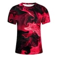 thumbnail image 4 of Qiopertar Liquidation à Moins de 5$ Mode Hommes Confortable Impression Manches Courtes Col Rond Blouses Chemises en Liquidation Accès Anticipé Offres, 4 of 5