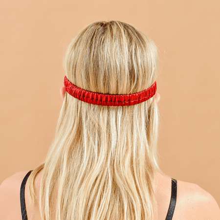 THXSILK 22 Momme Silk Sleep Eye Mask, Lightweight & Comfortable, Super Soft Eye Mask for Sleeping, Naps, Night Blindfold Eyeshade, Red