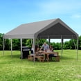 thumbnail image 1 of Abri d'Auto Robuste, 10 x 20 Pi à 13 x 20 Pi Portable, Imperméable, Résistant aux Intempéries, Protection UV, Remise de Rangement Extérieure pour Voitures et Bateaux, 1 of 7