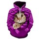 thumbnail image 4 of Sudadera con capucha con estampado 3D de gato lindo para hombres y mujeres, sudadera informal de manga larga de gran tamaño, sudaderas para hombres, 4 of 5