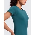 thumbnail image 4 of CRZ YOGA Seamless Workout Tops for Women Athletic Running Gym Yoga Short Sleeve Shirts Breathable Tees, 4 of 7