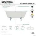 thumbnail image 6 of Aqua Eden VCTND6728NH5 67-Inch Cast Iron Oval Double Slipper Clawfoot Tub (No Faucet Drillings) in White/Oil Rubbed Bronze, 6 of 8
