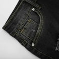 thumbnail image 6 of biudgviw Denim Shorts for Women Mid Rise Ripped Frayed Cuffed Hem Short Jeans Stretch Summer Beach Vacation Shorts With Pockets, 6 of 7