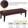 thumbnail image 2 of Waterproof Dining Bench Cover, Removable Bench Slipcover Washable Bench Seat Protector Cover for Living Room, Bedroom, Kitchen (Chocolate), 2 of 8