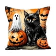 thumbnail image 3 of Halloween Pillow Cover 18x18, Fall Spooky Throw Pillow Case, Soft Polyester Decorative Cushion Cover, Hidden Zipper, Machine Washable for Sofa Living Room by MPOISVA, 3 of 7
