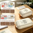 thumbnail image 3 of KUEON Daily Use Pill Organizer with Labels, Pill Box Easy to Open 7 Compartments, Portable Travel Pill Case White(large), 3 of 8