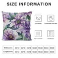thumbnail image 5 of Shiartex Flowers Green Leaves Purple Pillow Covers for Couch Sofa Indoor Outdoor Pillow Case 1PC 12x12in, 5 of 5