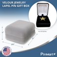 thumbnail image 3 of PinMart's Velour Jewelry Lapel Pin Gift Box - Made in USA - Grey Presentational Boxes for Award Ceremonies and Employee Recognition - 1 Piece, 3 of 7