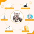 thumbnail image 6 of Pawaboo Cat Feather Toys, Interactive Cat Wand Toy with 2-Slot Super Suction Cup, 2 PCS Spring  & 7 PCS Cat Teaser Replacement with Bells, Funny Kitty Toys for Indoor Kittens Play,Colorful, 6 of 7