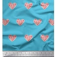 thumbnail image 1 of Soimoi Poly Georgette Fabric Floral & Heart Fabric Prints by Yard 42 Inch Wide, 1 of 3