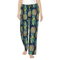 thumbnail image 2 of Lsque Colorful Pineapples Print Women's Pajama Pants, Lounge Pant - Comfortable Home Wear,Elastic Waistband, Stylish Design-Large, 2 of 9