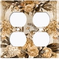 thumbnail image 3 of Metal Light Switch Plate Outlet Cover Vintage Rose Frame ROS027, 3 of 13