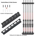 thumbnail image 1 of Wall Mount Fishing Rod Holder Rack, Holds 6 Rods with Protective EVA Foam Grips, Garage Storage Organizer, 1 of 6