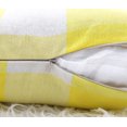 thumbnail image 4 of Juego de 2 fundas de almohada LIUYMXG de lino poliéster a cuadros de búfalo 18 x 18 pulgadas amarillo y blanco, 4 of 5