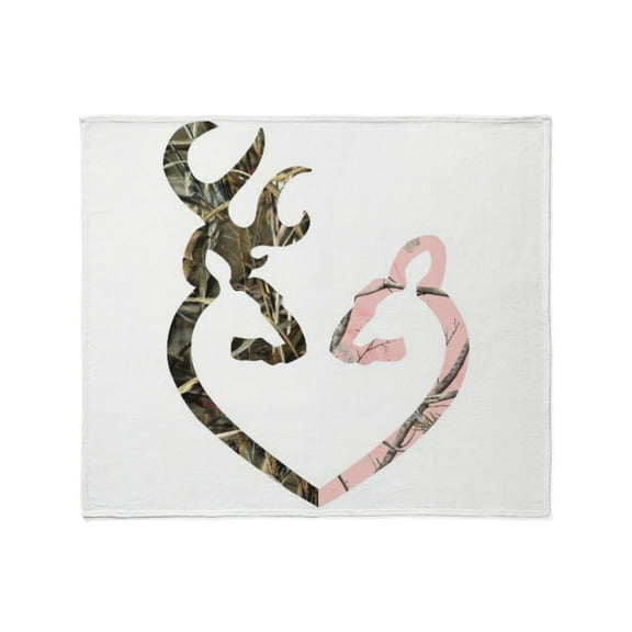 CafePress - Deer Heart Throw Blanket - Soft Fleece Throw Blanket, 50"x60" for All Ages