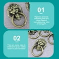 thumbnail image 3 of 5pcs Lion Head Pull Handles Cabinet Pull Knobs Zinc Alloy Rings Pull Handles, 3 of 8