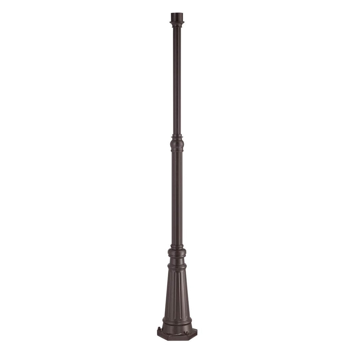 Urban Ambiance Luxury 81-Inch Tall Post for Outdoor Post Lights, Gorgeous Dark Medieval Bronze Finish, Corinthian Stem Design, 2.97-Inch Male End, Accepts 3-Inch Diameter Female Mounts, UQL1193