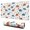 White Dinosaurs Flowers-1, variant on Long Mouse Pads for Desk,White Dinosaurs Flowers Pattern Desk Mats on Top Of Desks, Desk Mouse Pad Extra Large with 3mm Non-Slip Base and Stitched Edge for Gaming,Office,Work,Home 31.5"x11.8"