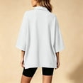 thumbnail image 6 of Guluxicc Women's Quarter Zip Sweatshirts Stand Collar 3/4 Sleeve Casual Loose Pullover Sweatshirts for Everyday Spring Fall Tops, 6 of 7