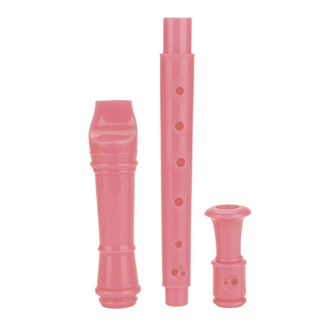 Wooden Flute Clarinet for Kids, 8 Hole with Cleaning Rod and Instruction, Children's Music Instrument in ABS Material with Finger Guide for Music Course in Kindergarten