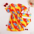 thumbnail image 5 of Confree For Girls Summer 3 Piece Swimsuit Graphic Print Bathing Suits Vacation Cute Comfortable Little Girls Swimwear Size 10-11 Years Red, 5 of 5