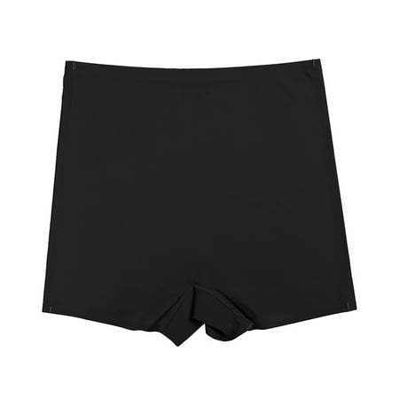 

UoCefik Women s Boy Shorts Breathable Anti Chafing High Waisted Underwear Soft Seamless Briefs Black L