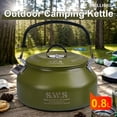 thumbnail image 5 of Yucurem Water Kettle Tableware 0.8L Stainless Steel Ultralight Camping Kettle With Handle For Travel (Green), 5 of 9