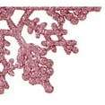thumbnail image 3 of Northlight 24ct Glitter Snowflake Christmas Ornament Set 4" - Mauve Pink, 3 of 3