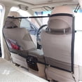 thumbnail image 1 of Dog Car Barrier Vehicle Pet Barrier Backseat Mesh Dog Car Divider Net with Adjusting Rope and Hook, 1 of 4