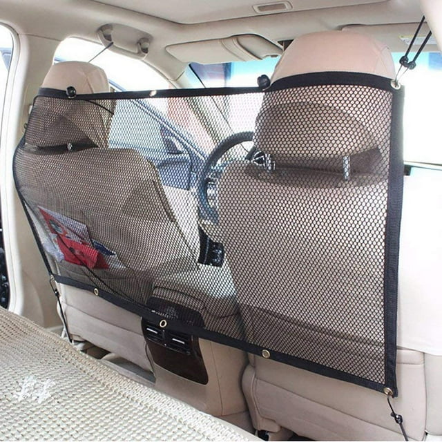 Barrière Réglable en Maille pour Animaux de Compagnie Protecteur de Siège Auto pour Chiens Chats