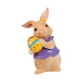 thumbnail image 5 of yotijay Easter Bunny Figurine Cuddly Ornament for Party Supplies Desk Brown egg, 5 of 9