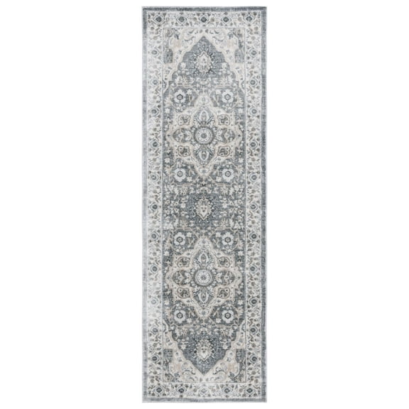 SAFAVIEH Isabella Patrick Oriental Runner Rug, Grey/Cream, 2'2" x 9'