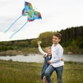 thumbnail image 5 of Sioweci Kids Butterflies Kite with 50M Flying Line Outdoor Beach Park Lawn Easy to Fly Large Long Tail Colorful Animal Kite Adults Boys Girls Gift Pink, 5 of 13