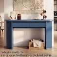 thumbnail image 5 of OMCHOM 55in Entryway Table with Storage Fluted Console Table with 2 Drawers Sofa Table Behind The Couch, Narrow Console Tables for Entryway, Hallway, Living Room(Blue), 5 of 9