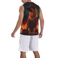 thumbnail image 2 of Xecao Candle Shepherd Dog print basketball shirt for both men and women, a unisex basketball jersey perfect for theme parties-Small, 2 of 6