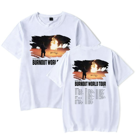 Boywithuke Burnout World Tour 2025 T-Shirt Merch Summer For Women/Men Unisex Short Sleeve Tshirt Fashion Top