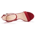 thumbnail image 4 of Sandalias De Plataforma Con Correa De Tobillo De Tacón Alto De Mujer Rojo 41, 4 of 7