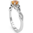 thumbnail image 5 of Celtic Trinity Knot Citrine Engagement Ring In 14k White Gold, 5 of 6
