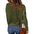 thumbnail image 2 of Bellella Chandails Tricotés pour Femmes Chandail à Col Rond Chandail Uni Hauts Chandail Ample à Manches Longues Femmes Vert TG, 2 of 3