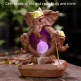 thumbnail image 3 of Quemador de incienso de cascada TUNC en forma de elefante con soporte de incienso y luz LED, 3 of 5