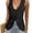 black, variant on Women Button Front Sleeveless Layering Vest with Pockets