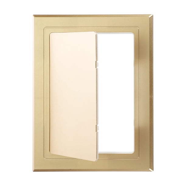 Panel de acceso autoadhesivo de 8x6 pulgadas (200x150mm), puertas de acceso de plomería de ABS, cubierta de agujero en la pared fácil, tono dorado