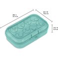 Sterilite Pencil Case Box with Circle Patterned Lid (Molokai Blue
