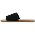 thumbnail image 2 of Journee Womens Prisilla Linen Slip On Flat Sandals, Widths Available, 2 of 9