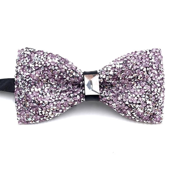 Giaone Mens Fashion Bowtie with Rhinestones Crystal Wedding Party Pre-Tied Bow Ties