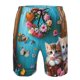 thumbnail image 3 of Fotbe Whimsical Cats and Flowers Scene Trajes de Baño Estampados para Hombre, Shorts de Verano de Secado Rápido, Ropa de Playa, Bañadores-3X-Large, 3 of 6