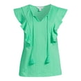 thumbnail image 5 of Time and Tru Women's Angel Sleeve Top, 5 of 5